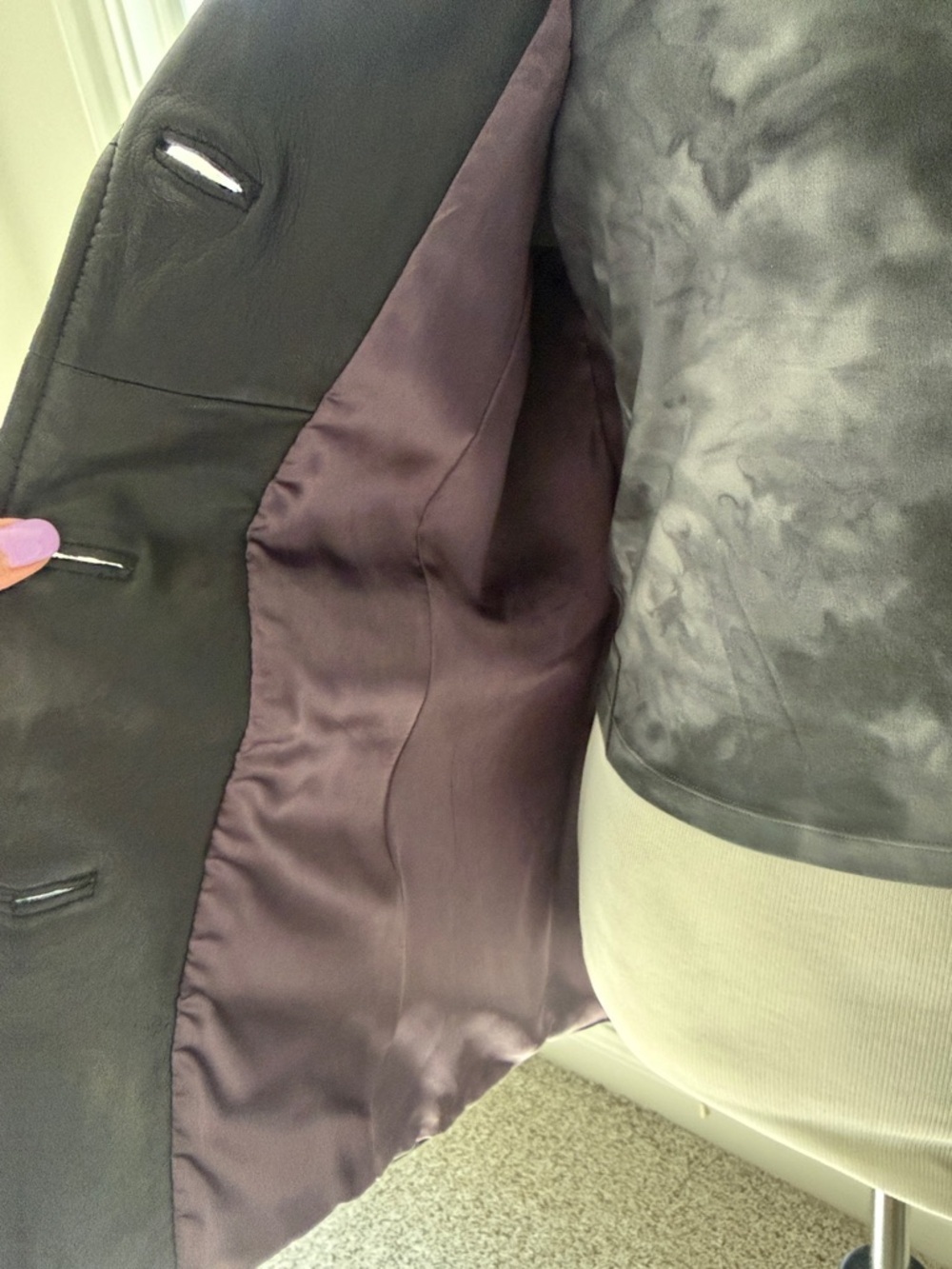 Vintage Marc New York Black Leather Blazer Jacket, Small, VGUC - Picture 7 of 10